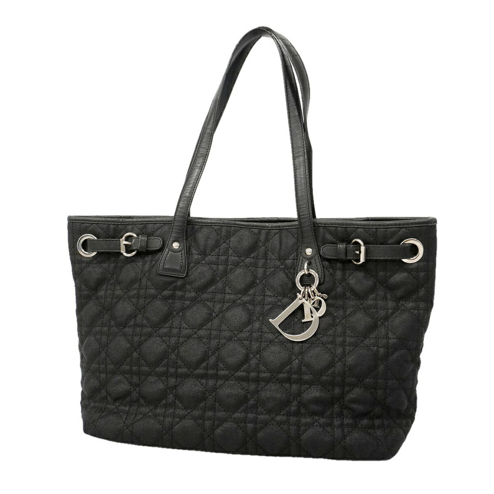 Christian Dior Cannage Pana Leather Tote Bag, Black, Women's OP015298